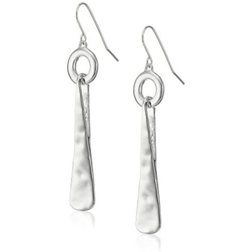Robert Lee Morris Circle and Triangle Silver Drop Earrings