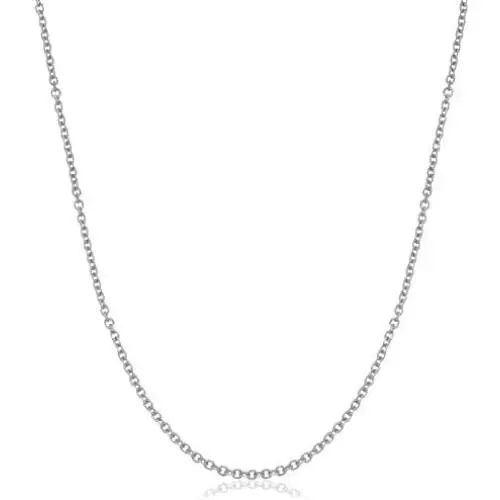 14k SOLID Yellow or White or Rose/Pink Gold 1.1mm Shiny Diamond Cut Cable Link Chain Necklace for Pendants and Charms with Spring-Ring Clasp (13'', 16'',17'' 18'', 20'' or 24 inch)