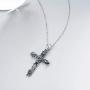 POPKIMI S925 Sterling Silver Faith Necklace Pendant Jewelry for Women Gifts,18+2inch