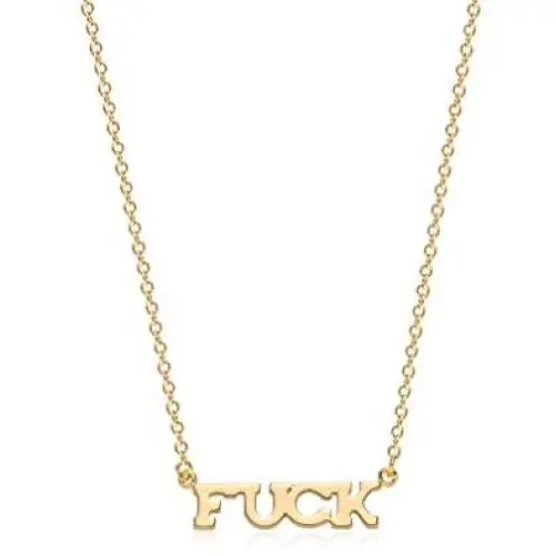Mevecco Fuck Necklace 14K Gold Plated Inspirational Necklace Friendship Personalized Customization Necklace Jewelry Gift for Her Mevecco Fuck Necklace 14K Gold Plated Inspirational Necklace Friendship Personalized Customization Necklace Jewelry Gift for Her