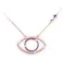 Evil Eye Jewelry Necklace - 925 Sterling Silver Blue White CZ Pendant Choker Necklace Gifts for Women Girl Evil Eye Jewelry Necklace - 925 Sterling Silver Blue White CZ Pendant Choker Necklace Gifts for Women Girl