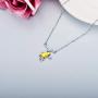 ROMANTIC WORK Animal Pendant Owl/Frog/Hedgehog Necklace 925 Sterling Silver Dainty Jewelry Birthday Gift for Women Animal Lover,18''+2'' Rolo Chain