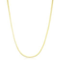 14k Yellow Gold 2.2 mm Herringbone Necklace for Women (18, 20 or 24 inch)
