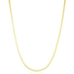 14k Yellow Gold 2.2 mm Herringbone Necklace for Women (18, 20 or 24 inch)