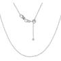 Verona Jewelers Sterling Silver Italian 1.2MM Adjustable Diamond Cut Bead Bolo Chain Necklace for Women- Silver Slider Necklace, Thin Adjustable Necklace (24'') in 4 Colors