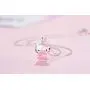Hello Kitty Necklace,UUONLY Kitty Cat Necklace-Pink Cat Pendant Necklace Silver Plated Cute Cat Pendant Necklace for Women, Birthday Gift for Hello Kitty Fans, 17.71 ''