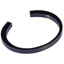 K-Y Engraved Memorial Urn Bracelet Stainless Steel Cremation Urn Bracelet Ashes Keepsake Jewelry (Black)