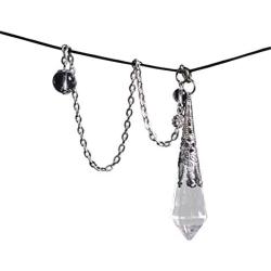 yippee Natural Crystal Quartz Pendulum Pendant Dowsing Tool,Chakra Reiki Meditation