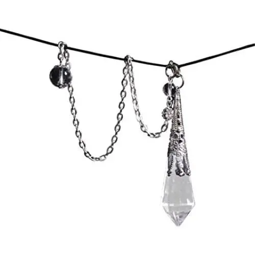 yippee Natural Crystal Quartz Pendulum Pendant Dowsing Tool,Chakra Reiki Meditation yippee Natural Crystal Quartz Pendulum Pendant Dowsing Tool,Chakra Reiki Meditation