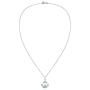 AeraVida Heart Simulated Turquoise Celtic Claddagh .925 Sterling Silver Pendant Necklace