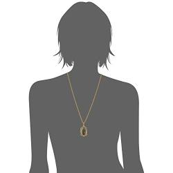 Symbols of Faith ''Inspirations'' 14k Gold-Dipped Enamel Lady of Guadalupe Medallion Pendant Necklace