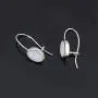 CiNily Opal Drop Earrings for Women Girls 18K White Gold Plated Oval Shape White/Blue/Pink Fire Opal Earrings Gemstone Jewelry Gift