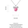 HERAYLI Mickey Mouse Pendant Necklace for Girls/Women,Made with Swarovski Crystal Lovely Women Necklace Jewelry Gift (Pink)