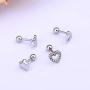 OUFER 4PCS Heart Helix Earrings 316L Surgical Steel Cartilage Earrings Women Gift Tragus Earrings Valentines Gift OUFER 4PCS Heart Helix Earrings 316L Surgical Steel Cartilage Earrings Women Gift Tragus Earrings Valentines Gift