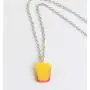 YINLIN Cartoon 2/Pcs Hamburger and French Fries Necklace BFF Jewelry