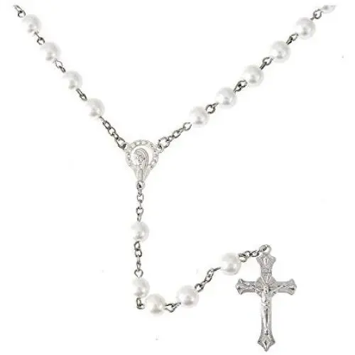YWLI Rosary Beads Catholic, Confirmation Gifts for Teenage Girl, Cross Necklace for Women, Artificial Pearls Necklace Jewelry, Silver Alloy Necklace, Gifts for Women… YWLI Rosary Beads Catholic, Confirmation Gifts for Teenage Girl, Cross Necklace for Women, Artificial Pearls Necklace Jewelry, Silver Alloy Necklace, Gifts for Women…