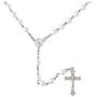 YWLI Rosary Beads Catholic, Confirmation Gifts for Teenage Girl, Cross Necklace for Women, Artificial Pearls Necklace Jewelry, Silver Alloy Necklace, Gifts for Women…