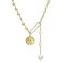 Lem Trend Gold Layered Necklace 14K Gold Plated Dainty Coin Necklaces Adjustable Multilayer Vintage Choker Jewelry for Women Girls 3Pcs