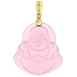 Laughing Buddha Light Pink Jade Pendant Necklace Rope Chain Genuine Certified Grade A Jadeite Jade Hand Crafted, Pink Jade Necklace, 14k Gold Finish Laughing Jade Buddha Necklace, Pink Jade Medallion, Mens Jewelry, Buddha Chain, Buddha Necklace