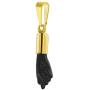 In Season Jewelry 14k Gold Plated Black Figa Hand Charm Evil Protection Amulet