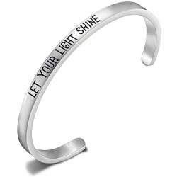 Inspirational Christian Cuff Bracelet Faith Hope Love Religious Jewelry For Women