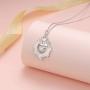 S925 Sterling Silver Flaming Sacred Heart Necklace Catholic Faith Charm Pendant Love of God Thorn Jewelry Easter Gifts