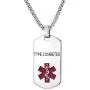 MZZJ Custom Allergy Medical Alert ID Jewelry Military Army Style Quality Stainless Steel Dog Tag Pendant Necklace for Men Women,Free Chain 24''-26''-28''-30'' MZZJ Custom Allergy Medical Alert ID Jewelry Military Army Style Quality Stainless Steel Dog Tag Pendant Necklace for Men Women,Free Chain 24''-26''-28''-30''