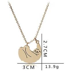 CHUYUN 3 Colors Hollow Design Snail Necklace Tiny Animal Pendant Sloths Jewelry Cute Animal Charm Necklace