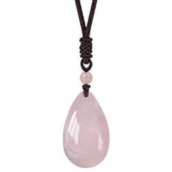 OCARLY Natural Gemstone Drop Pendant Necklace Healing Stone Crystal Chakra Protection Rock Cord Jewelry