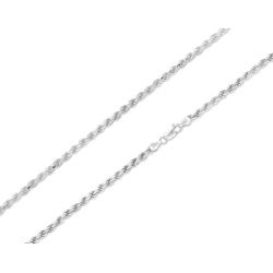 Authentic Solid Sterling Silver Rope Diamond-Cut Braided Twist Link .925 ITProLux Necklace Chains 1MM - 5MM, 16'' - 30'', Made in Italy, Men & Women