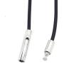 Mixiueuro 2mm Genuine Leather Chain Necklace With Upgrade Ultra Thin Light New Models Titanium steel Clasp, for Men Women
