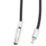 Mixiueuro 2mm Genuine Leather Chain Necklace With Upgrade Ultra Thin Light New Models Titanium steel Clasp, for Men Women