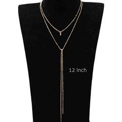 Olbye Wrap Y Necklace Jewelry Gold Chain Tassel Pendant Necklaces for Women and Girls Tassel Choker Jewelry