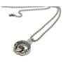 Lauren Annabelle Studio Cremation Jewelry Claddagh in Circle Irish Celtic Urn Stainless Steel Ashes Pendant Necklace Men Women