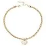BG BENGAA Dainty Imitation Pearl Heart Necklace-18K Gold Plated Heart Pendant Necklace for Women Girls