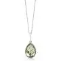 Gem Stone King 925 Sterling Silver Genuine Green Prasiolite Pendant Necklace, 16X12MM Pear Shape, 6.50 Ct with 18 Inch Silver Chain Gem Stone King 925 Sterling Silver Genuine Green Prasiolite Pendant Necklace, 16X12MM Pear Shape, 6.50 Ct with 18 Inch Silver Chain