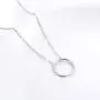 Ladytree S925 Sterling Silver Dainty Simple Circle Pendant Eternity Necklace,Rolo Chain,18+2 Ladytree S925 Sterling Silver Dainty Simple Circle Pendant Eternity Necklace,Rolo Chain,18+2