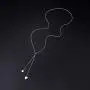FLYOW Long Chain Dainty Necklace Simple Style 925 Sterling Silver Heart Pendant Adjustable Y Shaped Necklace Jewelry FLYOW Long Chain Dainty Necklace Simple Style 925 Sterling Silver Heart Pendant Adjustable Y Shaped Necklace Jewelry