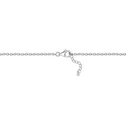 Sterling Silver Initial Letter Necklace Pendant for Girls Small Multi Color Rainbow Simulated Gemstones