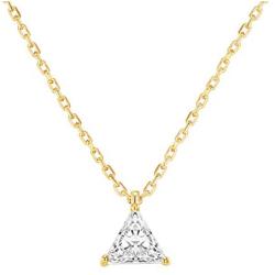 PAVOI 14K Gold Plated 925 Sterling Silver CZ Diamond Pendant Necklace for Women | Adjustable Slider