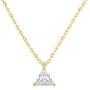 PAVOI 14K Gold Plated 925 Sterling Silver CZ Diamond Pendant Necklace for Women | Adjustable Slider