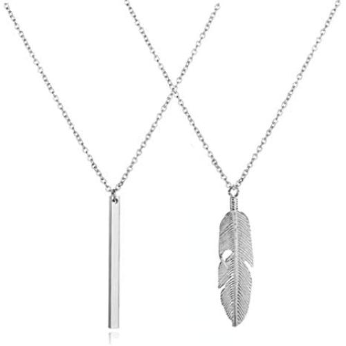 YANCHUN Layered Necklaces for Women Multi-Layered Disc Necklace Long Necklaces for Girls Layer Necklaces