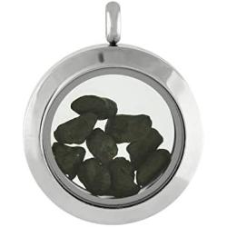 Starborn Gemstone Window Pendant in Stainless Steel