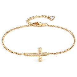 LOYATA Gold Bracelet Gold 14K Gold Filled Dainty Chain Simple Jewelry Gift for Women