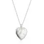 Sterling Silver Heart with Hand Engraved Butterfly Locket Necklace, 18'' Sterling Silver Heart with Hand Engraved Butterfly Locket Necklace, 18''