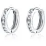 AOBOCO S925 Sterling Silver Cubic Zirconia Huggie Small Hoop Earrings for Women Girls Teens