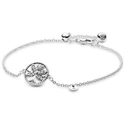 Pandora Jewelry Sparkling Family Tree Slider Cubic Zirconia Bracelet in Sterling Silver