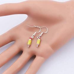 CENWA Tiny Pencil Earrings Teacher Earrings Back to School Gift Funky Girls Pencil Drop Earrings