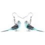 NEWEI Acrylic Elegant Long-tailed Parakeet Parrot Earrings Dangle Drop For Women Girl Sweet Animal Jewelry Charm Gifts