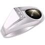 RYLOS Mens Rings Sterling Silver Ring - Timeless Pear Shape Cabochone Gemstone & Diamonds - Tear Drop Rings For Men Mens Rings Silver Rings Sizes 8,9,10,11,12,13 Mens Jewelry